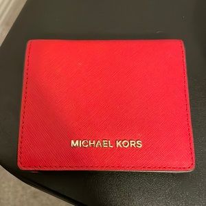 Michael Kors red women’s wallet